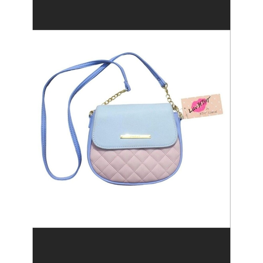 NWT Betsey Johnson LB Bri Pastel Pink and Purple Crossbody Purse